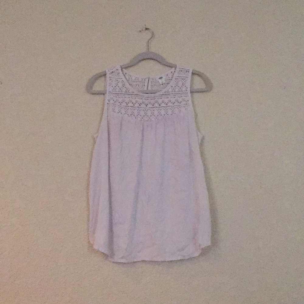 White lace tank top